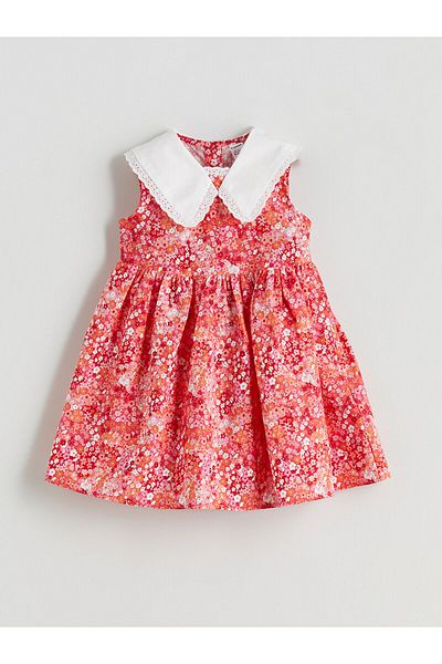 LC Waikiki New Season Baby Collar Floral Girl's Dress