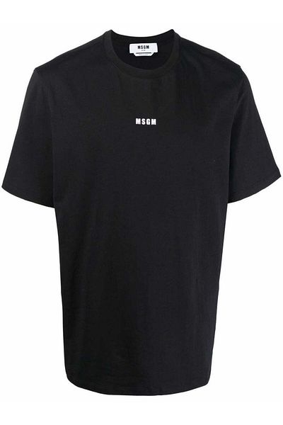 MSGM Msgm Cotton T-Shirt With Front Printed Logo