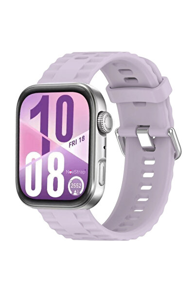 NovStrap Huawei Watch Fit 4 Pro/Fit 4/Fit 3 ile Uyumlu Kordon Tam Uyumlu Pimli Lansman Silikon Kayış