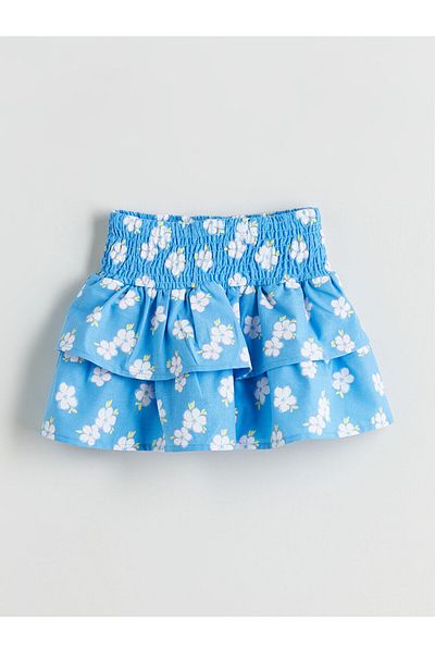 LC Waikiki Floral Girl's Skirt with Elastic Waist