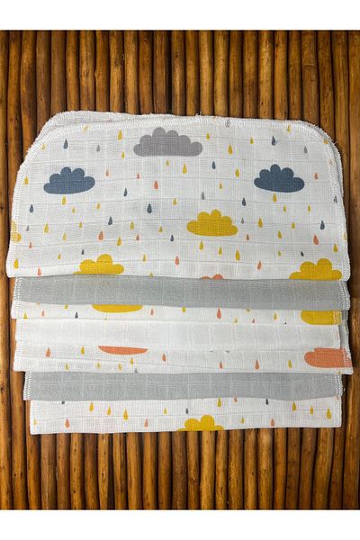 azizden 7 Pack Muslin Baby Mouth Wipes 100% Organic Cotton