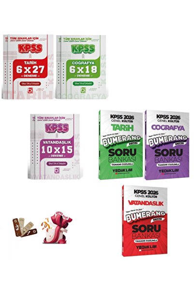 Yediiklim Yayınları Yediiklim 2026 KPSS Tarih + Coğrafya + Vatandaşlık Bumera...