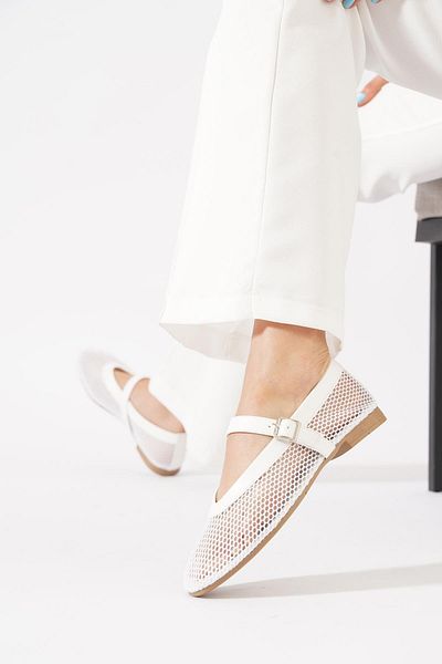 Moda Pie Loney Complete Mesh Women's Ballerina White