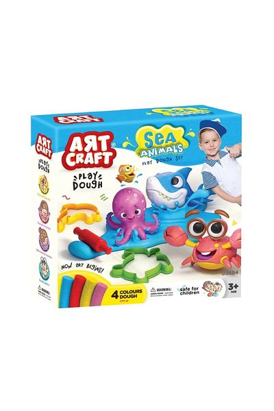 DEDE 03684 Art Craft Sea Animals Dough Set 200 gr