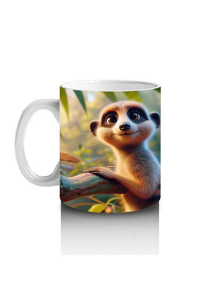 DERWARDEIN Curious and Curious Patterned Mug That Makes Children Love Milk