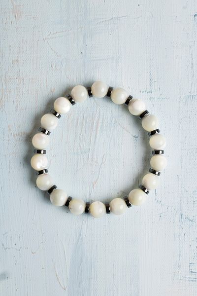 DENİZ Certified Hematite Natural Stone Bracelet