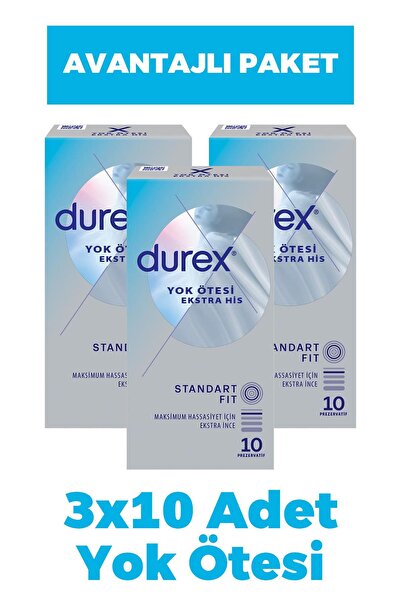 Durex Seddar Collection Yok Ötesi Ekstra İnce Ekstra His 10'lu Prezervatif 3 Adet