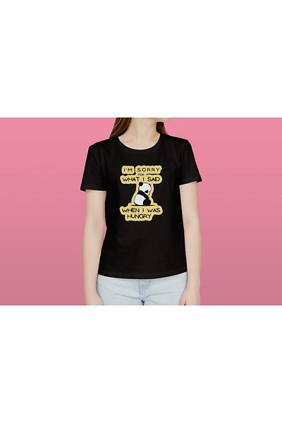 YEACHY Unisex Funny Panda εμπριμέ μπλουζάκι