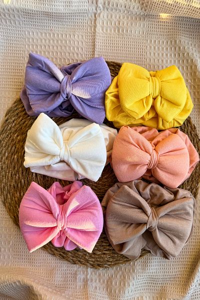 MASENKIDS Baby Bone Bandana Double Layer Bow Set of 6