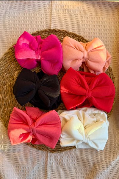 MASENKIDS Baby Bone Bandana Double Layer Bow Set of 6