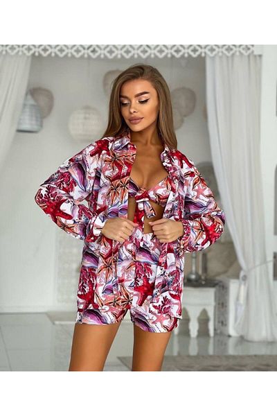 hipnoz butik 3-Piece Set with Women's Shorts