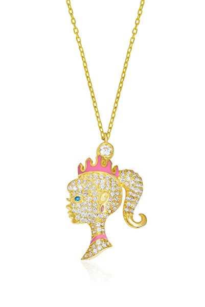 Argentum Concept 14 Ayar Altın Kaplamalı 925 Ayar Gümüş Prenses Kolye - 23183301