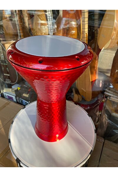 SALVADOR Profesyonel Döküm Darbuka Büyük Boy Mısır Çömlek Darbuka Parlak Kırmızı