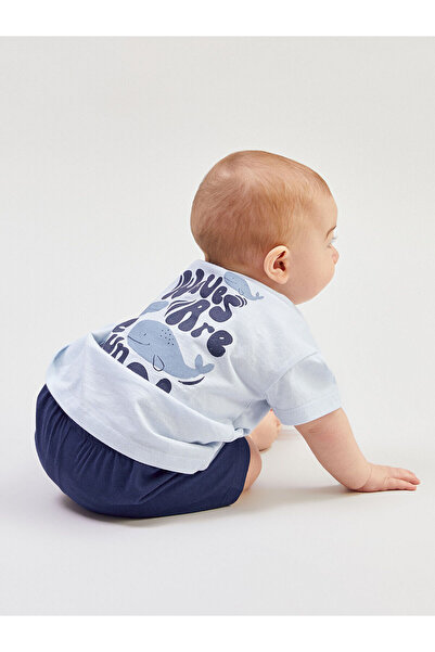 LC Waikiki Seray Yeni Sezon Baskılı Erkek Bebek Şortlu Pijama Takımı