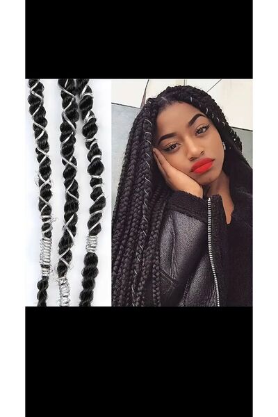 EMKSHOP 5 قطع 1 متر (5 * 1 = 5 متر) خيط شعر مضفر، خيط شعر معدني