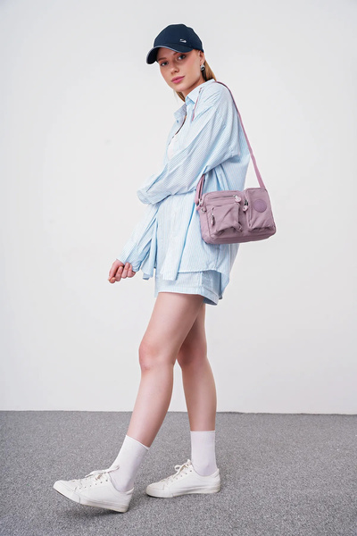 Beverly Hills Polo Club حقيبة نسائية متعددة الأقسام بحزام متقاطع BHPC6005