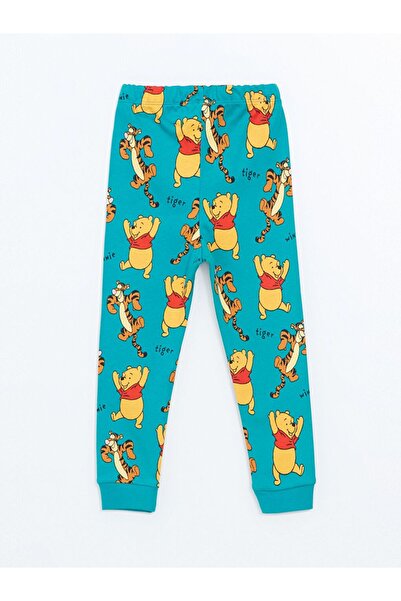 LC Waikiki Yeşil Beli Lastikli Winnie The Pooh Baskılı Erkek Bebek Pijama Alt