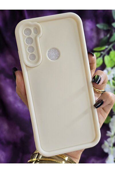 Magic Ring Xiaomi Redmi Note 8 Uyumlu Darbe Korumalı Köşe Destekli Mat Krem K...