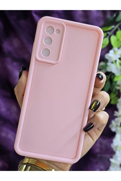 Magic Ring Samsung Galaxy S20 FE Uyumlu Darbe Korumalı Köşe Destekli Mat Pembe Kılıf