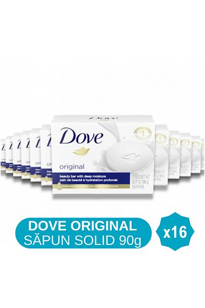 Dove Set of 16x Original solid soap, 1/4 moisturizing cream, 90 gr