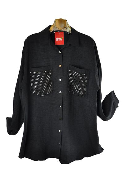 elma abone Linen Pocket Stone Shirt
