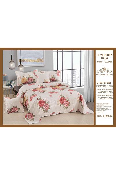 FIONNA.RO 5 Piece Duvet Cover Set - Floral Pattern