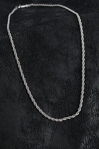 Clariss 316L Steel Twist Chain Model Silver Color Men's Necklace