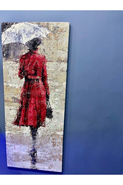 ribhalla AS SARIKAYA - KIRMIZI KADIN DOKUMA TABLO