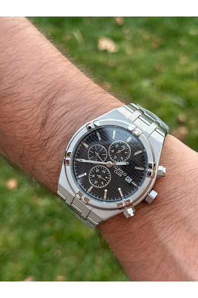 JG. Polo Club Jg.Polo Club Titanium Case Cord Silver Color Men Watch