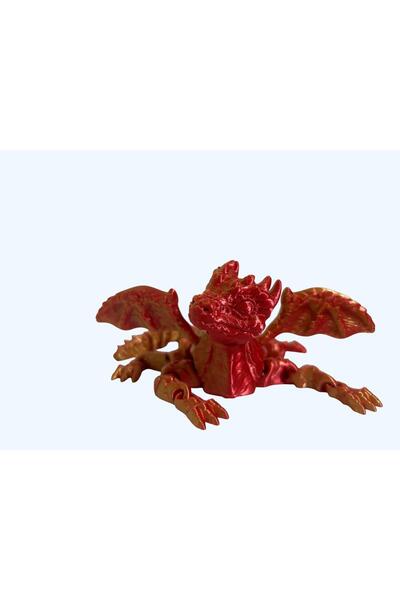 OEMPLUS Stress Relief Moving Dragon |   Flexi Educational Toy Golden Yellow R...