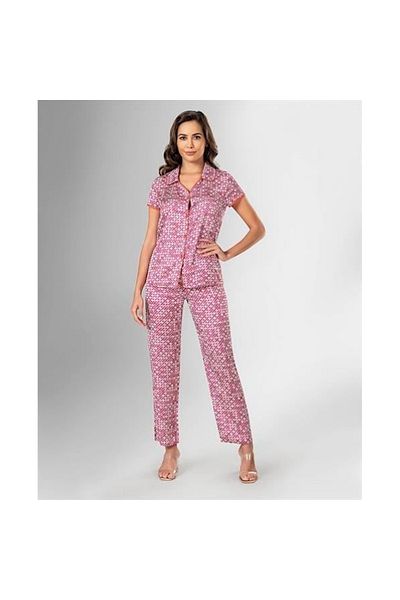 Findit 2-Piece Satin Pajama Set