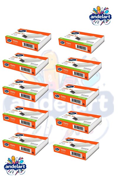 andelart Bion Galvanizli Zımba Teli No:24/6 Metalik 10000 Li Kutu 10 Pakete