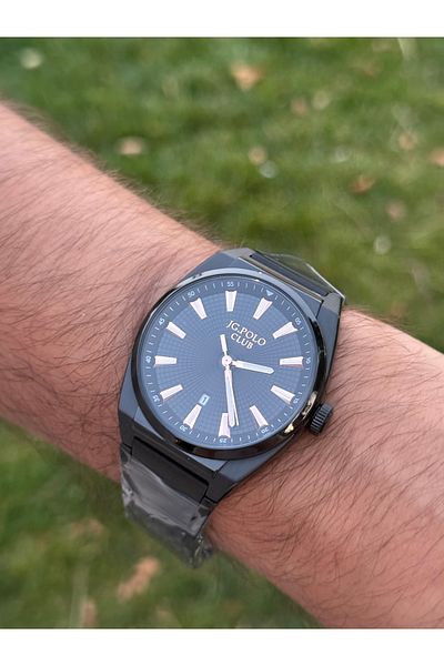 JG. Polo Club Jg.Polo Club Steel Case Cord Black Men's Watch