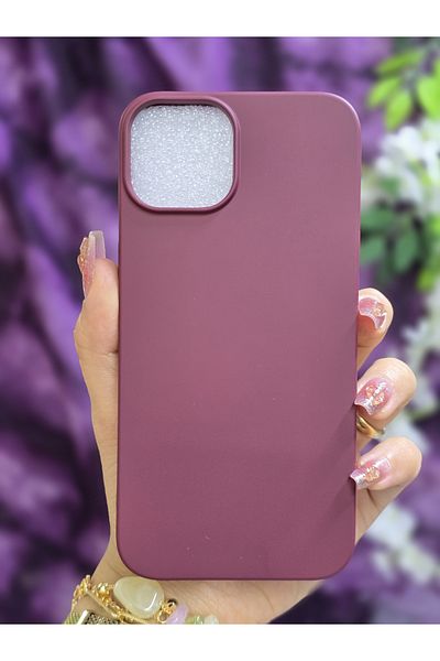 Magic Ring iPhone 13 / 14 Compatible Velvet Burgundy Silicone Phone Case