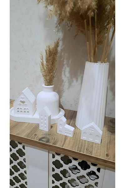 A Bunch 7 Pieces, Decoration White Vase, Candle Holder, Home, Gift Set, Bohemian, Scandinavian