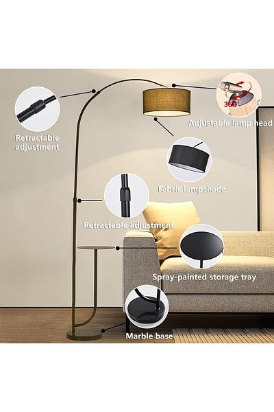 Ch Tall floor lamp with table
