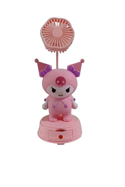 FAMEMUS ACCESSORY Kuromi Temalı Masa Üstü Vantilatör Hediyelik eşya Pembe Renk