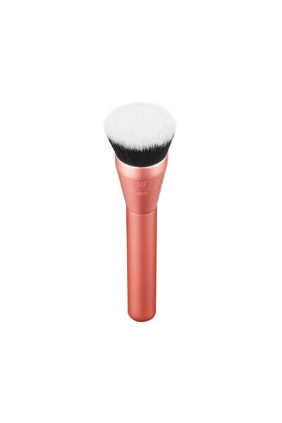 Real Techniques Glow Round Base Makeup Brush, For Liquid & Cream Makeup, Flat Top Foundation 1 Count