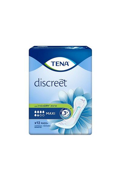 Cartago Lady Maxi Tena Incontinence Pads, 12 pieces