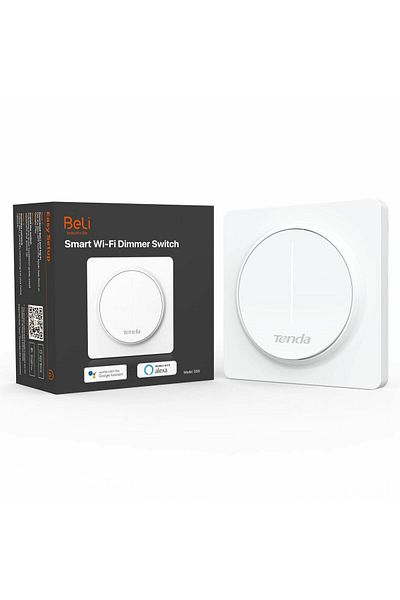 Tenda Tenda SS9 smart switch, wireless, black and white