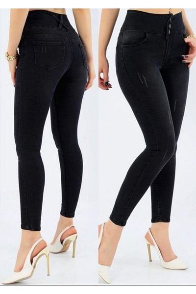 rengamoda High Waist Lycra Jean Trousers (Color Options)
