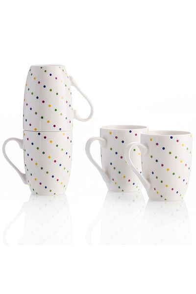 Benetton Set of 4 cups, Benetton Addige, porcelain, 360 ml