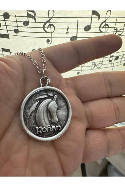 Herşey Nota Lord of the Rings Rohan Necklace with 60 cm Chain |   Middle Earth Themed Unisex Accessory