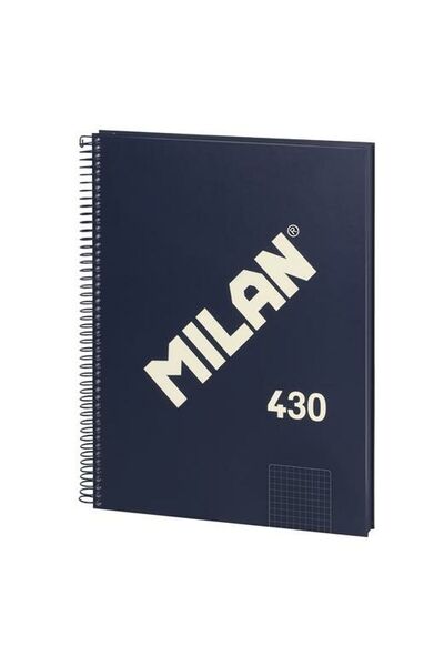 Milan Caiet Milan 430, spirală, A4, 80 file, Albastru Marin