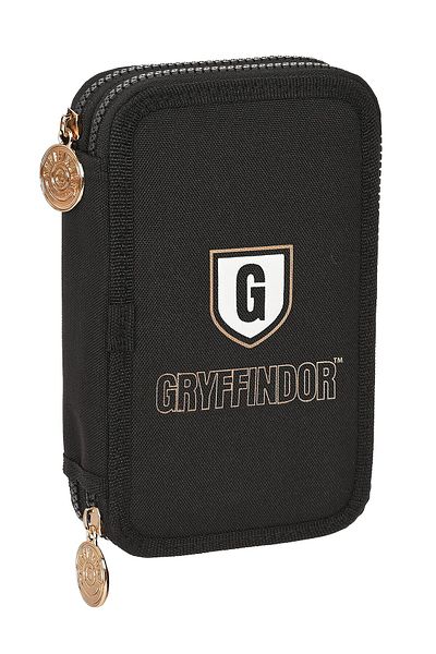Harry Potter Harry Potter Bravery double pencil case, black, 12.5 x 19.5 x 4 cm, 28 pieces
