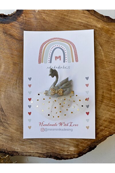 Miniminiksdesing Gold 2-Piece Buckle Set with Swan Accessories