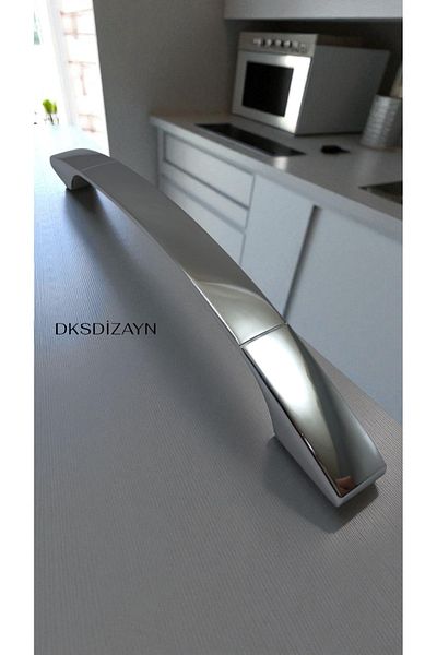 DKSDİZAYN مقبض توروس 192 ملم من الكروم لمقبض درج أثاث المطبخ 1. مقبض معدني عالي الجودة من الدرجة الثقيلة