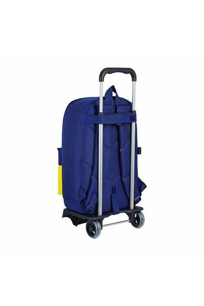 AQUA TRAVEL Rucsac școlar cu roți, F.C. Barcelona, albastru, 31 x 47 x 15 cm