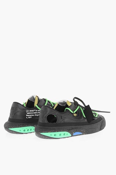 Nike Off White Leather Blazer 77 Low Top Sneakers With Cut-Out De