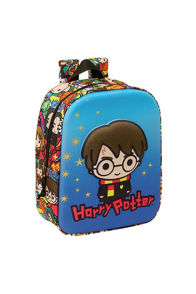 Boston Ghiozdan școlar Harry Potter, 3D, albastru multicolor, 22 x 27 x 10 cm